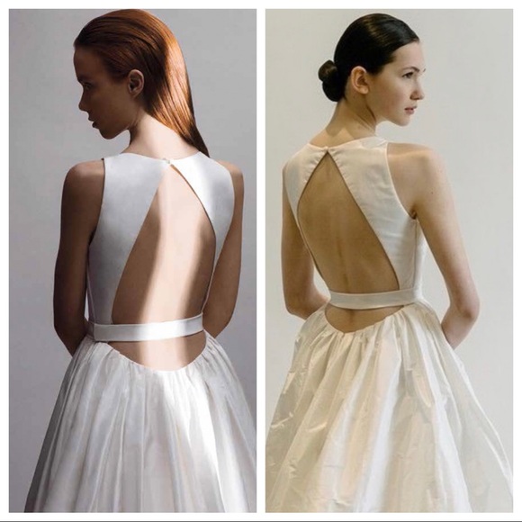 AMSALE Troy Silk Taffeta Wedding Gown - Picture 6 of 16